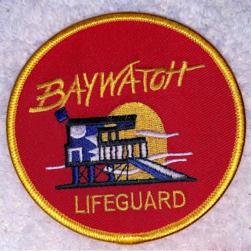 Baywatch Lifeguard Logo Embroidered 3.5” Diameter Iron On Patches